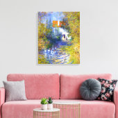 Ganzen in de Creek Claude Monet Fine Art Canvas Afdruk (Insitu (Woonkamer))