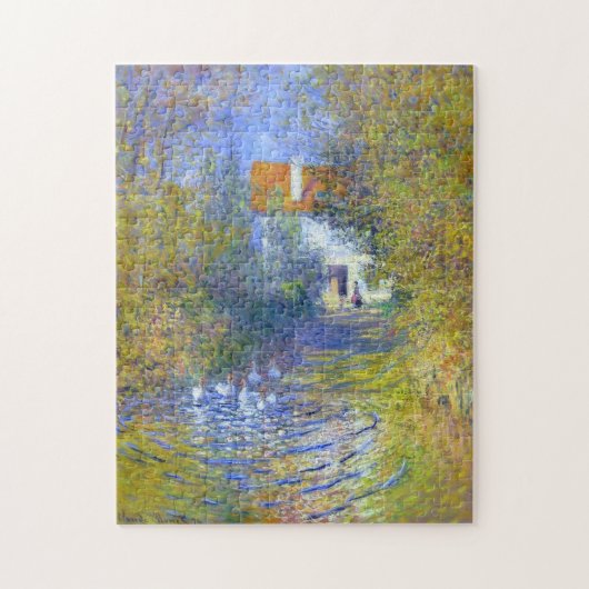 Ganzen in de Creek Claude Monet Fine Art Legpuzzel (Verticaal)