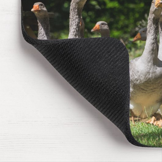 Ganzen in de Dordogne mousepad Muismat (Hoek)