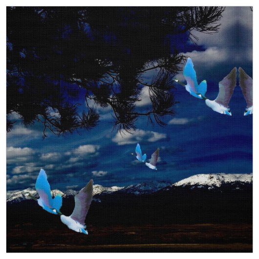 ganzen in de verbinding van de bergen stof (Swatch)