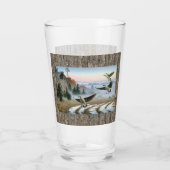 ganzen in een Boerderij Glas (Achterkant)