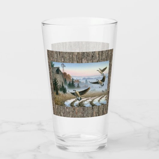 ganzen in een Boerderij Glas (Achterkant)