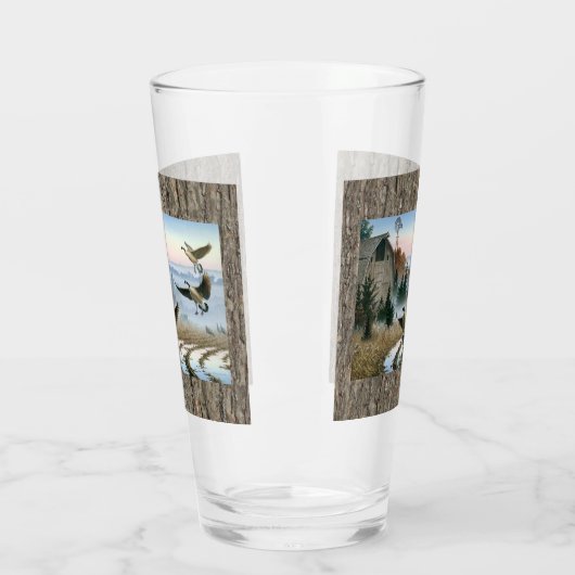 ganzen in een Boerderij Glas (Links)