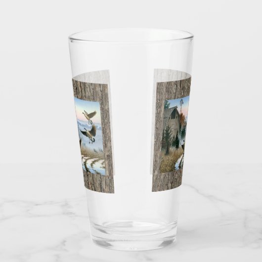 ganzen in een Boerderij Glas (Rechts)