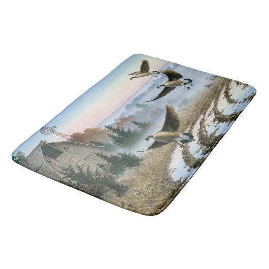 ganzen in het Boerderij Badmat (Gekanteld)