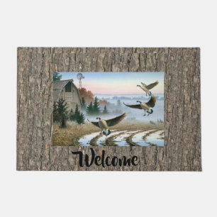 ganzen in het Boerderij Deurmat