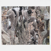 Ganzen in het park fleece deken (Voorkant (Horizontaal))