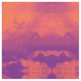 Ganzen in het rood stof