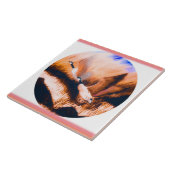 Ganzen in Mauve Tegeltje (Zijkant)