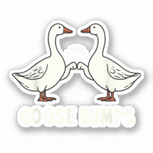Ganzen Koppel Grappige Ganzen Huid Kippenvel Sarca Sticker