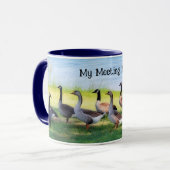 Ganzen kunst vergadering werk Mok Cup (Voorkant links)