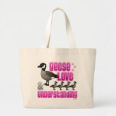 Ganzen, liefde en begrip grote tote bag (Voorkant)