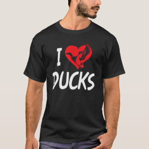 Ganzen Mallard Quack Love Heart Ducky Duckling Duc T-shirt