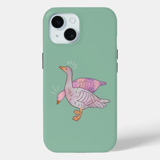 Ganzen Meisjes | Whimsical Volkskunst Eendenduo Case-Mate iPhone Case (Achterkant)