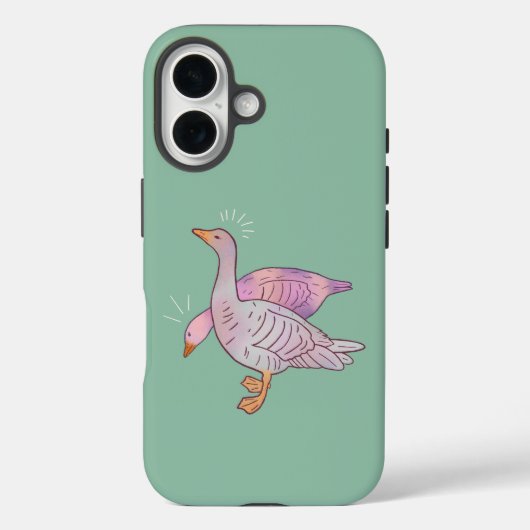 Ganzen Meisjes | Whimsical Volkskunst Eendenduo Case-Mate iPhone Case (Achterkant)