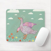Ganzen Meisjes | Whimsical Volkskunst Eendenduo Muismat (Met muis)
