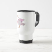 Ganzen Meisjes | Whimsical Volkskunst Eendenduo Reisbeker (Voorkant rechts)