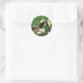 GANZEN MET DOFFELS RONDE STICKER (Tas)