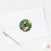 GANZEN MET DOFFELS RONDE STICKER (Envelop)