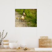 Ganzen met Goslings Poster (Keuken)