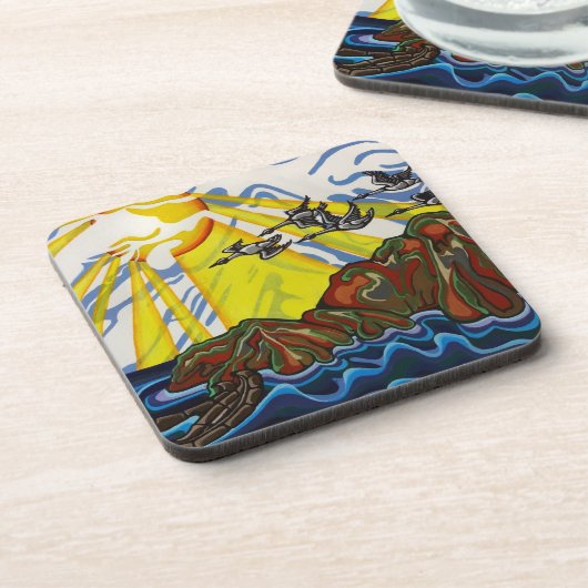 Ganzen Onderzetter Set van 6 (Linkerzijde)