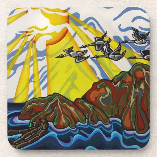 Ganzen Onderzetter Set van 6 (Voorkant)