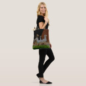 Ganzen op de Maart Dierkunst Tote Bag (Op model)