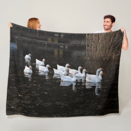 GANZEN op de VIJVER Fleece Deken