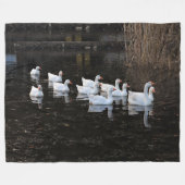 GANZEN op de VIJVER Fleece Deken (Voorkant (Horizontaal))