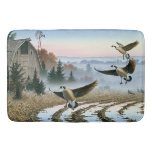 ganzen op het gebied van de Boerderij Badmat