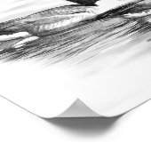 Ganzen op het water poster (Hoek)
