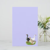 Ganzen: Tufted Trio Briefpapier (Staand voorkant)