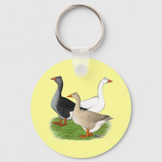 Ganzen: Tufted Trio Sleutelhanger (Voorkant)