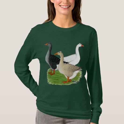 Ganzen: Tufted Trio T-shirt (Voorkant)
