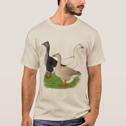 Ganzen: Tufted Trio T-shirt (Voorkant)