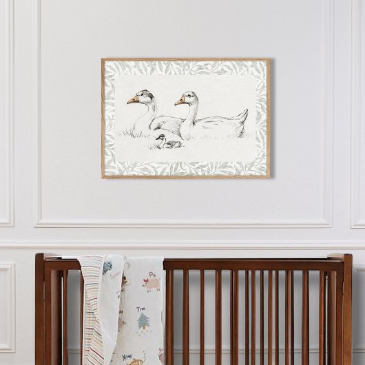 Ganzen vintage kinderkamer  poster