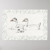 Ganzen vintage kinderkamer  poster (Voorkant)