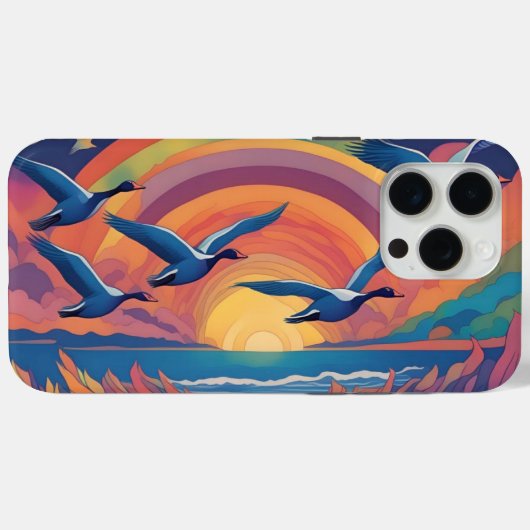 Ganzen zonsopgang op het strand Case-Mate iPhone case (Achterkant (horizontaal))