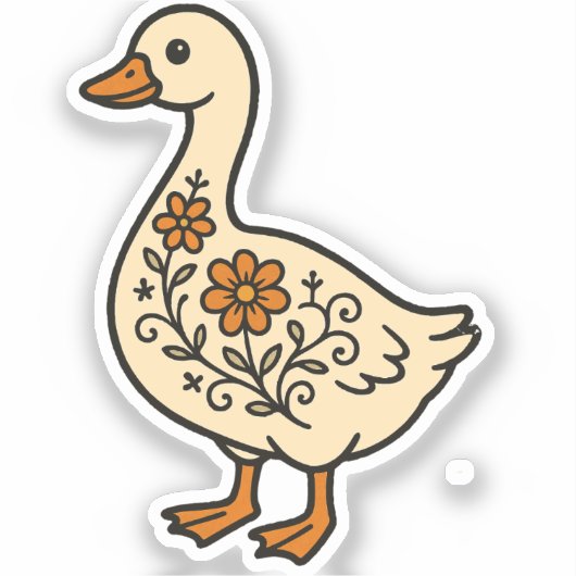 GANZENBLOEM STICKER (Voorkant)