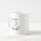 Ganzenbulten Grappige Dierlijke Pun Koffiemok (Voorkant links)