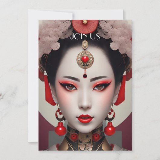 Ganzende Geisha Kaart (Voorkant)