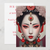 Ganzende Geisha Kaart (Voorkant / Achterkant)
