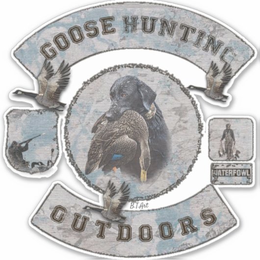 Ganzenjacht Sticker (Voorkant)