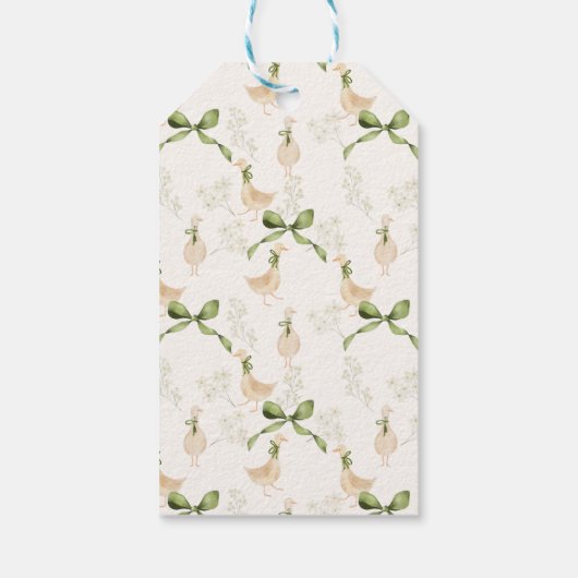 Ganzenkwekerij rijmt baby shower gunst cadeaulabel (Achterkant)