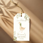 Ganzenkwekerij rijmt baby shower gunst cadeaulabel