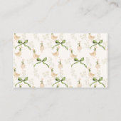 Ganzenkwekerij rijmt baby shower luierverloting informatiekaartje (Achterkant)