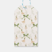 Ganzenkwekerij rijmt verjaardagsfeestje gunst cadeaulabel (Achterkant)