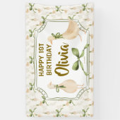 Ganzenkwekerij rijmt vrolijk verjaardagsfeestje spandoek (Verticaal)