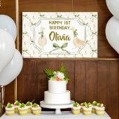 Ganzenkwekerij rijmt vrolijk verjaardagsfeestje spandoek