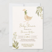 Ganzenpeuterrijmpjes baby shower kaart (Voorkant)